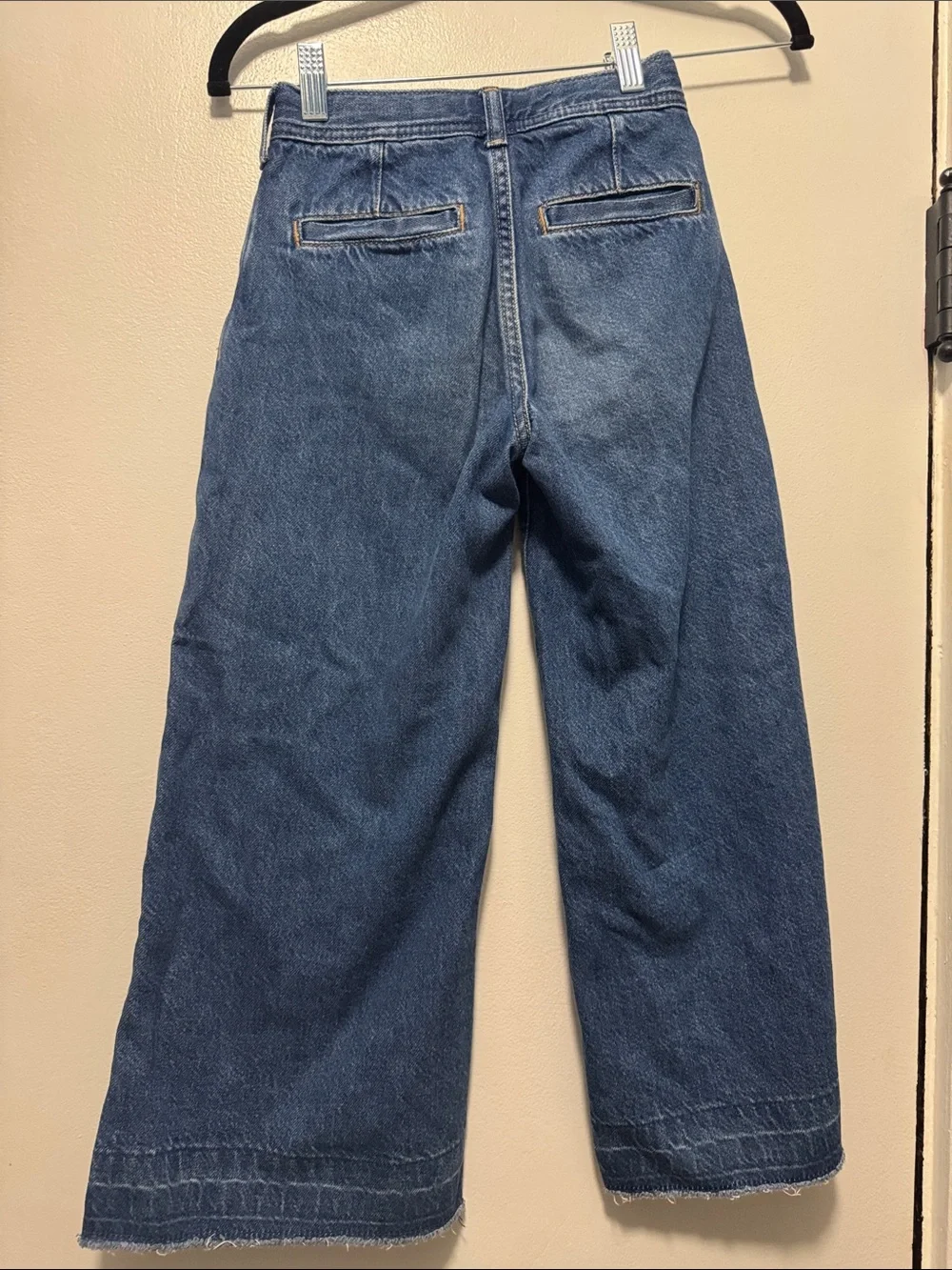 GAP Girls High-Rise Wide-Leg Jeans - Blue Denim